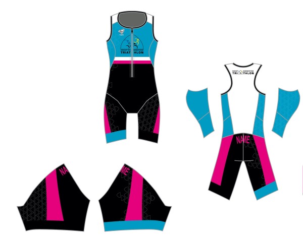 MÄDCHEN Triathlon Suit Front Zip-Copy